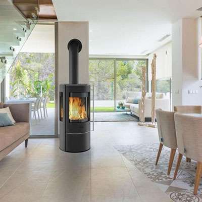 Fireplace Amarant verre