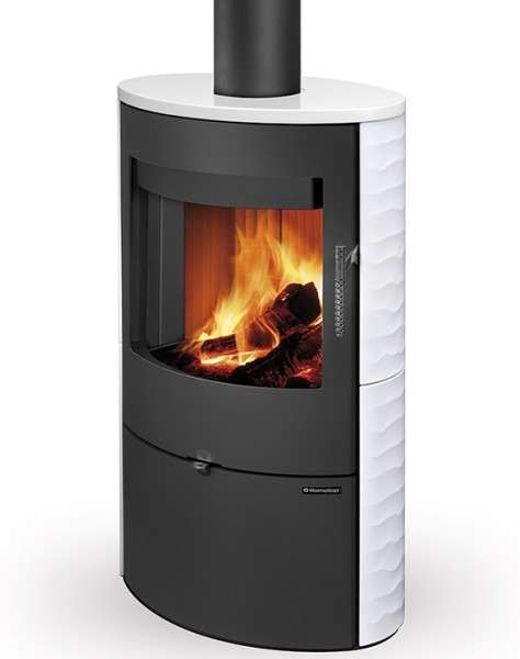 Poêle à bois ROMOTOP medium_ovalis-01-ceramique-en-vagues-moderne-poele-a-bois